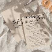 Retro Hand geschreven Getrokken eigenzinnige Bruil Informatiekaartje