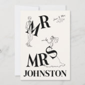 Retro Hand geschreven Getrokken eigenzinnige bruil Kaart (Voorkant)