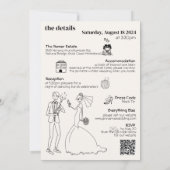 Retro Hand geschreven Getrokken eigenzinnige bruil Kaart (Achterkant)