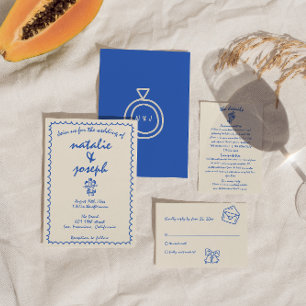 Retro Hand geschreven Getrokken eigenzinnige Uniek Kaart