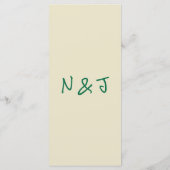 Retro Hand Geschreven Getrokken Groene Eigenzinnig Menu (Achterkant)