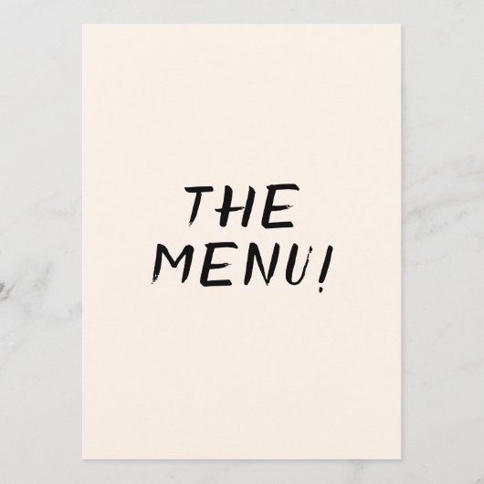 Retro Hand geschreven getrokken taart eigenzinnig Menu (Achterkant)