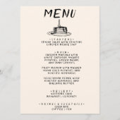 Retro Hand geschreven getrokken taart eigenzinnig  Menu (Voorkant)