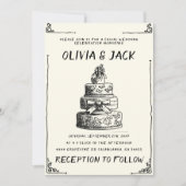 Retro Hand Geschreven Getrokken Taart Quirky Lijst Kaart (Voorkant)