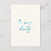 Retro Hand geschreven grillige chique bruiloft det Informatiekaartje (Achterkant)