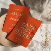 Retro Hand-geschreven Kleurrijke Vette Heldere Huw Save The Date