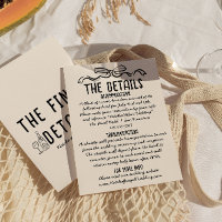 Retro Hand Geschreven Teken Bow Wedding Details