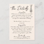 Retro Hand Geschreven Tekening Leuke Schattigee br Informatiekaartje (Voorkant)