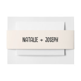 Retro Hand Geschreven Unieke Trendy Boho Wedding Uitnodigingen Wikkel