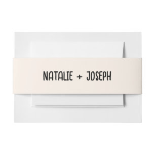 Retro Hand Geschreven Unieke Trendy Boho Wedding Uitnodigingen Wikkel