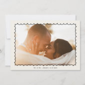 Retro Hand getekend Franse foto Horizontale bruilo Bedankkaart (Achterkant)