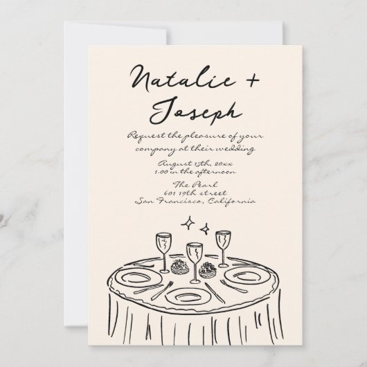 Retro hand getekend geschreven eigenzinnig alles i kaart (Voorkant)