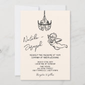 Retro Hand getekend geschreven eigenzinnige QR-cod Kaart (Voorkant)