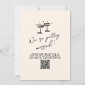 Retro Hand getekend geschreven eigenzinnige QR-cod Kaart (Achterkant)