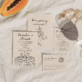 Retro Hand getekend Geschreven Leuke Quirky Bold W Kaart