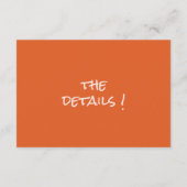 Retro Hand getekend Kleurrijke Bloemen Wedding Det Informatiekaartje (Achterkant)