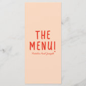 Retro Hand getekend Sinaasappel rood kleurrijke br Menu (Achterkant)