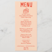 Retro Hand getekend Sinaasappel rood kleurrijke br Menu (Voorkant)