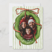 Retro Hand getekend Vrolijk Kerstfeest Familie Fot Kaart (Voorkant)