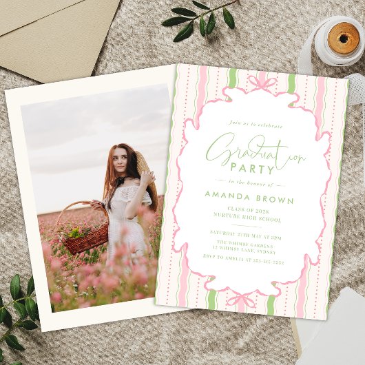 Retro Hand Getekende Afstudeerfeest 2026 Kaart