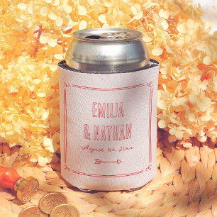 Retro Hand Getekende Cupido Moderne Gril Huwelijk Blikjeskoeler