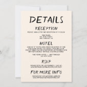 Retro Hand getrokken alles in een champagne bruilo Kaart (Achterkant)