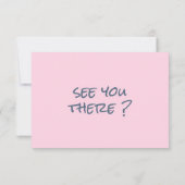 Retro Hand Getrokken Blush Roze Funky QR Code Huwe RSVP Kaartje (Achterkant)