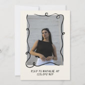 Retro Hand getrokken boog 21e foto verjaardagsfees Kaart (Achterkant)