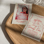 Retro Hand getrokken boog juicht tot eenentwintig Kaart