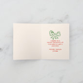 Retro Hand getrokken Boog Tree Unique Christmas Feestdagen Kaart (Binnen)