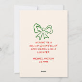 Retro  Hand getrokken Boog Tree Unique Christmas Feestdagenkaart (Achterkant)