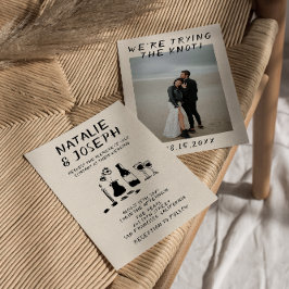 Retro Hand getrokken Champagne eigenzinnige foto b Kaart