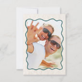 Retro Hand getrokken Champagne Toren Foto bruiloft Save The Date (Achterkant)