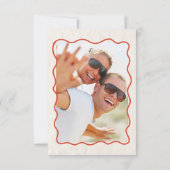 Retro Hand getrokken Champagne Toren Foto bruiloft Save The Date (Achterkant)