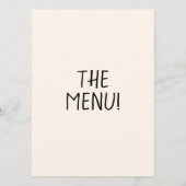 Retro Hand getrokken champagneglazen eigenzinnige  Menu (Achterkant)