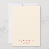 Retro Hand Getrokken Coquette Verjaardag Diner Par Kaart (Achterkant)