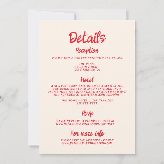 Retro Hand getrokken eigenzinnige taart alles in e Kaart (Achterkant)