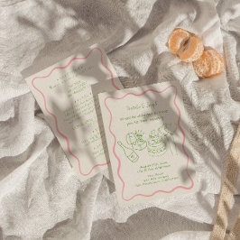 Retro Hand getrokken Funky Modern Alles In Een Bru Kaart