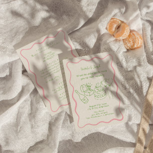 Retro Hand getrokken Funky Modern Alles In Een Bru Kaart