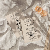 Retro Hand getrokken geschreven cake eigenzinnig v Kaart