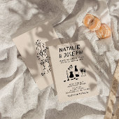 Retro Hand getrokken geschreven Champagne eigenzin Kaart