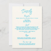 Retro Hand getrokken geschreven taart Alles in een Kaart (Achterkant)