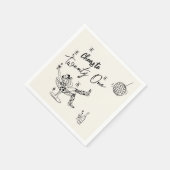 Retro Hand getrokken Kust Koe Meisje 21e Verjaarda Servet (Hoek)