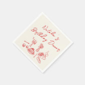 Retro Hand getrokken Leuke Verjaardag Milstone Din Servet (Hoek)