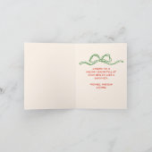 Retro  Hand Getrokken Linten Boom Kerst Feestdagen Kaart (Binnen)