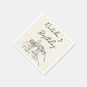 Retro Hand getrokken Martini Dertig mijlpaal Verja Servet (Hoek)