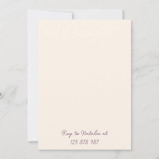 Retro Hand getrokken Paarse Wavy 70s verjaardagsfe Kaart (Achterkant)