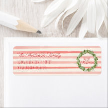 Retro Hand getrokken rode groene kerstkrans