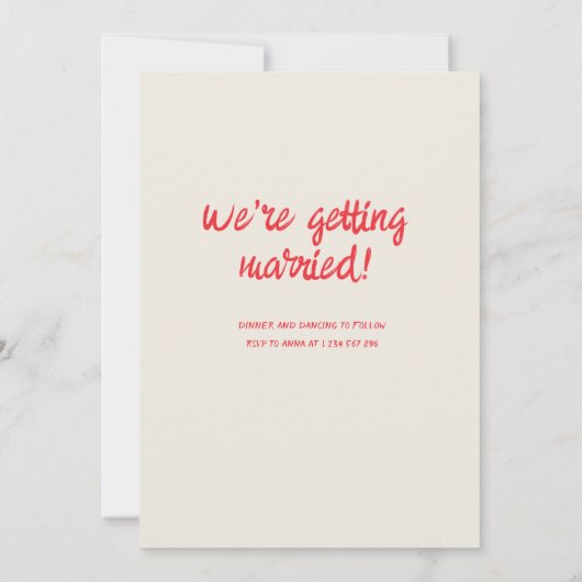 Retro Hand getrokken Rood eigenzinnige Taart Moder Kaart (Achterkant)