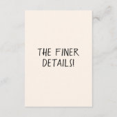 Retro Hand getrokken Sketchy eigenzinnige bruiloft Informatiekaartje (Achterkant)